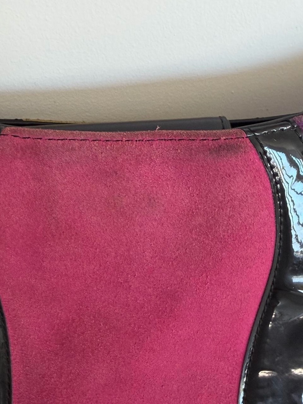 Colorblock Suede Shoulder Bag - Picture 8 of 8